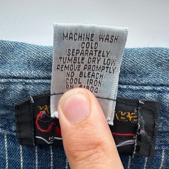 Blue Checkered Denim Button-Up Dress - Picture 3 of 10